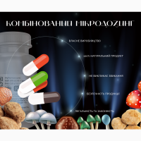 Червоний Мухомор 0.5г/60шт + Їжовик Гребінчастий 0.5г/60шт. Комплект капсул