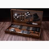 Набор шампуров Ладья в деревянном кейсе