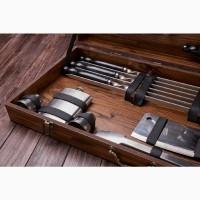 Набор шампуров Ладья в деревянном кейсе