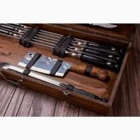 Набор шампуров Ладья в деревянном кейсе