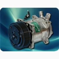 Компрессор кондиционера Case 7h15 119mm. PV8 82002069, 82008689, 82016158, 820161581