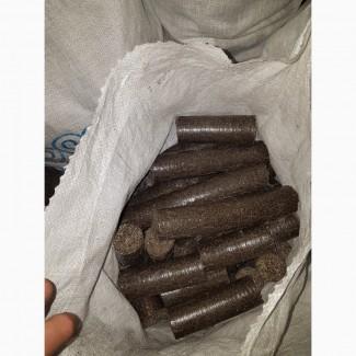 Топливный брикет из дробленной лузги