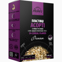 Пластівці Асорті з суміші 9- ти злаків швидкого приготування, 800 г