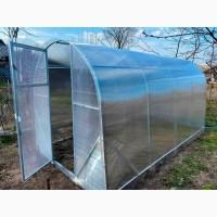 Теплиця «Веган» шириною 2 м з оцинкованої квадратної труби з полікарбонатом