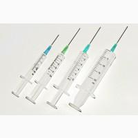 Шприц инъекционный, стeрильнный, для одноразового использования