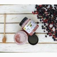 Крем-мед з ягодами чорної смородини Dolin Bees (350 мл) 100% Натуральний мед Вітамінізуйся