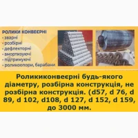 Ролики конвеєрні посилені різних діаметрів