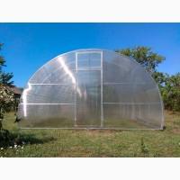 Теплиця «Веган» шириною 4 м з оцинкованої труби з полікарбонатом