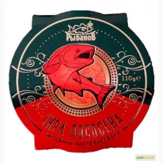 Икра лососевая, осетровая в стеклянной банке ТМ Рыбанов