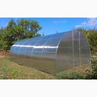 Теплиця «Титан» шириною 4 м з оцинкованої труби з полікарбонатом