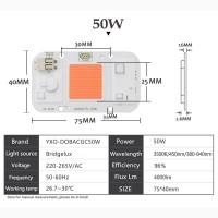 Фитоматрица, светодиод, світлодіод YXO 50w 220v с термопастой, термоконтролем полный спектр