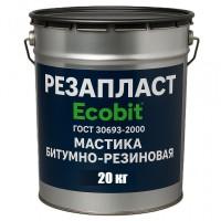 Мастика РЕЗАПЛАСТ Ecobit ведро 20, 0 кг кровельная для швов резино-битумная
