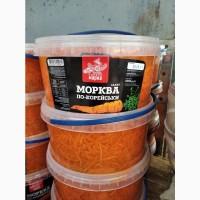 Морковь по корейски, капуста квашеная, капуста морская