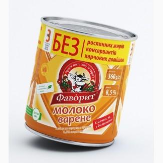 Сгущенное молоко вареное Фаворит (экспорт/внутренний рынок), Житомирская обл