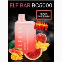 Е-сигарета ELF BAR 5000 тяг, 5% •Персик•Манго•Кавун