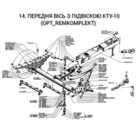 Шарнір дишла КТУ-10, 2ПТС-4. Палець шарніру КТУ-10, 2ПТС-4. Палець дишла КТУ-10, 2ПТС-4
