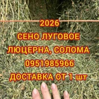 Доставка сена по Украине. Луговое, люцерна, солома в тюках мешках