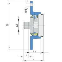 Ступиця ріжучого вузла Agro Point IL20-92/5H-M16-R (права) FKL, сівалки з дисками до 400мм