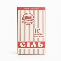 Сіль харчова 1кг (ПЕТ) ТМ Земельні дари. Купить соль пищевая. Продукты оптом. Артемсоль