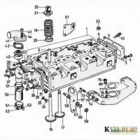 Головка блока цилиндров на Двигатель Д2500к на погрузчик Балканкар