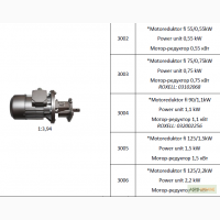 Мотор-редуктор для поперечного кормления Roxell 1:3, 94