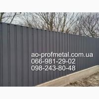Профнастил серый графит РАЛ 7024, Металлопрофиль серого цвета матовый RAL 7024, Киев Завод