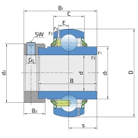 Підшипник LY 205 2T FKL, 3199367 Lemken, LSNR 205 2T FKL