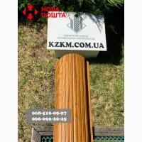 Усиленный штакетник, Металлический Евроштакетник из профнастила, под дерево Ольха 3Д