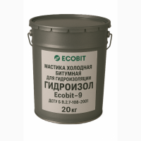 Мастика холодная битумная для гидроизоляции ГИДРОИЗОЛ Ecobit-9 ДСТУ Б В.2.7-108-2001 20 кг