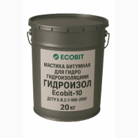 Мастика битумная для гидроизоляции пола ГИДРОИЗОЛ Ecobit-10 ДСТУ Б В.2.7-108-2001 20 кг