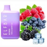 Електрона сигарета Elfbar BC 5000 тяг, 5% • Потрійна ягода з льодом •