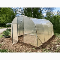 Теплиця «Титан» шириною 3 м з оцинкованої труби з плівкою