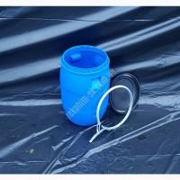 Бочка пластикова харчова 60л. (б/в), кришка під хомут