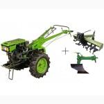 Мотоблок дизельный Кентавр МБ 1080Д 8 л.с. ВОДА (фреза + плуг). 2017 г