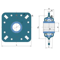 Підшипниковий вузол GWST 209PPB38 FKL, 822-293C Great Plains, 822-208C Great Plains