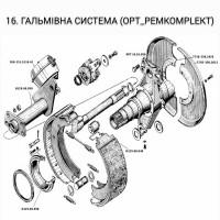Колодка гальмівна Н129.00.040 МЖТ-10, МЖТ-11, МЖТ-16