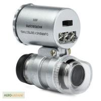 Карманный микроскоп MG 9882 60X с LED и ультрафиолетовой подсветкой