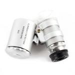 Карманный микроскоп MG 9882 60X с LED и ультрафиолетовой подсветкой
