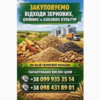 Купуємо зерновідходи та некондицію по Україні. Працюємо з посередниками