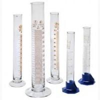 Стеклянные лабораторные со шкалою цилиндры. Обьем мл 10, 25, 50, 100, 250, 500, 1000, 2000