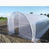 Теплиця «Титан» шириною 4 м з оцинкованої труби з плівкою