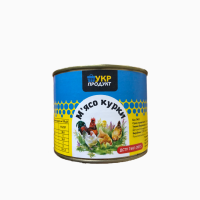 Тушонка ТМ Укр-Продукт курятина ДСТУ 525 г ж/б