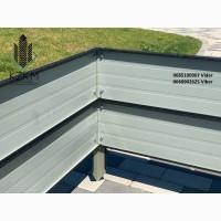 Збірна грядка матова, збірна Люкс висока 380 мм, металева грядка