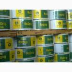 Капельная лента от 50м шаг 10, 20, 30см толщина 8-9mil фитинги и комплектующие для полива