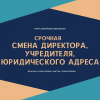Смена директора, учредителя, юридического адреса ООО
