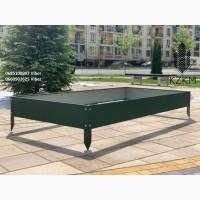 Сборная грядка матовая, сборная Люкс высокая, металлическая грядка