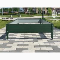 Сборная грядка матовая, сборная Люкс высокая, металлическая грядка