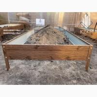 Сборная грядка под дерево с распорками, сборная Люкс высокая, металлическая грядка