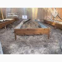 Сборная грядка под дерево с распорками, сборная Люкс высокая, металлическая грядка