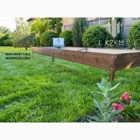 Сборная грядка под дерево с распорками, сборная Люкс высокая, металлическая грядка